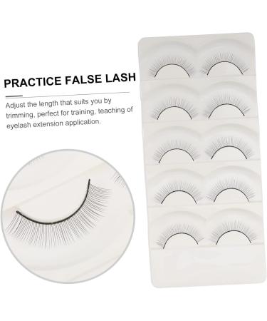 POPETPOP 5 Pairs Fake eyelashes reusable black eyelash handmade eye lashes segmented false eyelash natural fake lashes Eyelashes Grafting Practice Eyelashes False Eyelashes fiber artificial - Buy Online on GoSupps.com