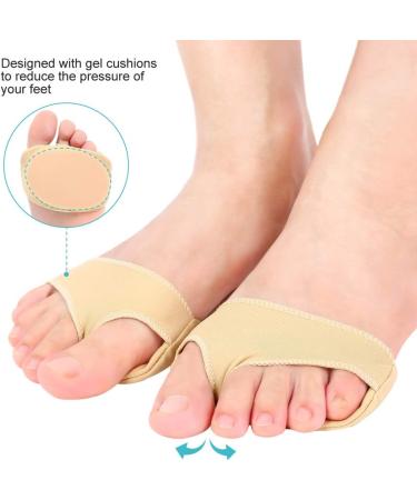 Medium Footed Sleeves with Gel Pillow - Lightweight Forefoot Cushion for Men & Women | Relieve Metatarsalgia Bursitis Neuromas & Plantar Warts - 1 Pair - Buy Online on GoSupps.com