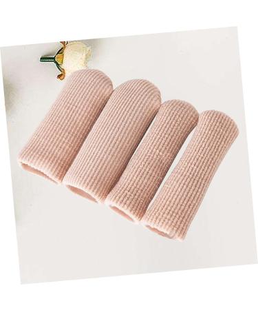 Lurrose 4pcs Silicone Gel Thumb Toe Protectors - Foot Cap Gel Pad Sleeves for Toe and Thumb - Nylon Sleeve Buffer Tube - Finger Cot Toe Cover - Thumb Picture 1 - Buy Online on GoSupps.com