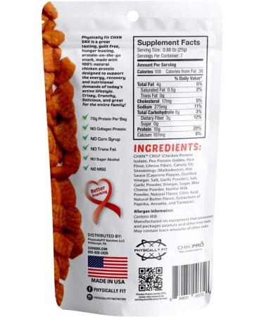Barn Dad Nutrition CHXNSNX Crispy Protein Bites - Buffalo Wing Blue Cheese | 70g Protein | 6.16oz Bag - Buy Online on GoSupps.com