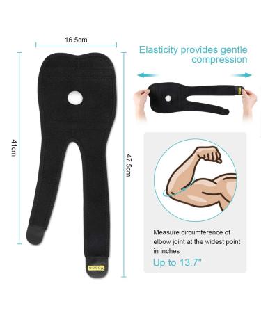 Tendonitis Elbow Brace with Two Stabilizers Neoprene Elbow Support Brace for Arm Protection Elbow Support - Buy Online on GoSupps.com