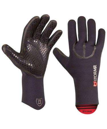 Stormr Typhoon Mens and Womens Durable Yet Comfortable Fishing Glove with High Stretch Premium Micro-fleece Lined 3MM Neoprene: Best Used for Ice Fishing, Winter Conditions, and Foul Weather Medium Black