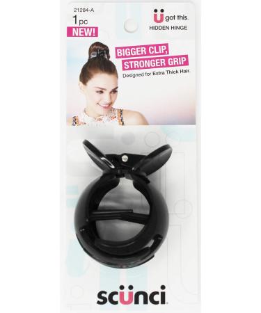 Scunci Hidden Hinge Jaw Clip for Thick Hair  unisex  1 PC