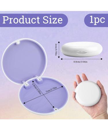 Beejoy Retainer Case Orthodontic Denture Box Round Retainer Box with Magnetic Seal Textured Liner Multifunctional Mouth Guard Denture Case for Retainers Mouthguards Braces (White) - Buy Online on GoSupps.com