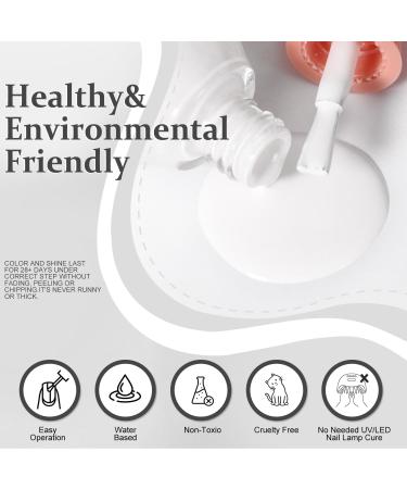 DouborQ White Nail Polish Long-lasting Glossy Nail Art Varnish (37) Elegant White - Buy Online on GoSupps.com