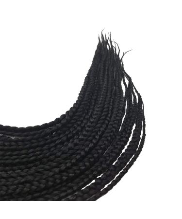 Coolbers 20 Inch Box Braids Crochet Hair Extensions - Ombre Synthetic Crochet Braids for Black Women (20 Inch 1B) - Buy Online on GoSupps.com