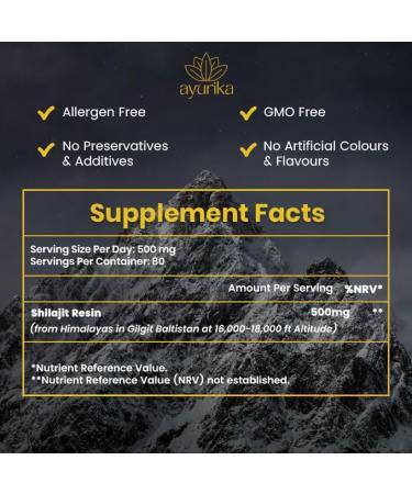 Organic Shilajit Resin 40g Jar with Spoon - Pure Himalayan Supplement - Gold Grade - 60% Fulvic Acid, 85 Trace Minerals - Buy Online on GoSupps.com