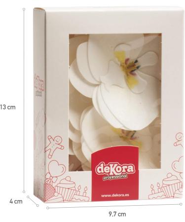 Dekora Edible White Orchid Cake Decoration | Edible Flowers for Cakes & Cupcakes - International Shipping - Buy Online on GoSupps.com