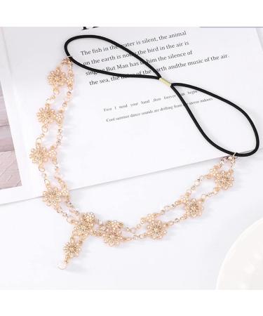 Buy Runmi Bridal Head Chain | Pearls Hair Accessories | Gold Headband & Flower Hairpiece for Women & Girls | Perfect Festival Hair Accessory - Buy Online on GoSupps.com