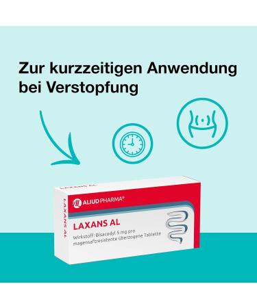 Aliud Pharma Laxans AL - 100 Tablets Bisacodyl Laxative for Relieved Bowel Movement | Fast International Shipping - Buy Online on GoSupps.com