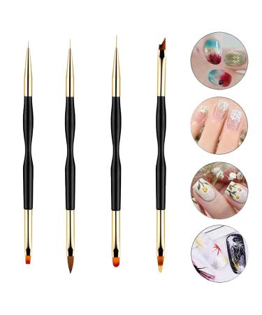 4pcs UV Gel Nail Brush Set - Professional Nail Art Brushes for Home | Gel Brush & Nail Accessories - Buy Online on GoSupps.com