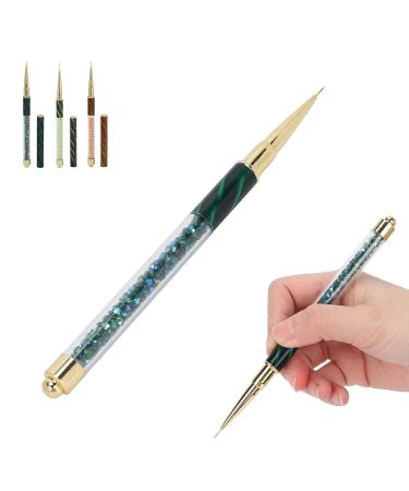 Manicure liner 1 Abbey Nail Strass Picker Dotting Pen Nail Art Diy Decoration Tool For Household Nail Shop (dark green stripes (short cable))
