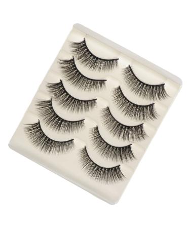 MAGICLULU 5 Pairs Natural Eyelashes Wispy Natural Lashes Artificial Eyelashes Vivid Eyelashes 5d False Eyelashes Fause Eyelash Eyelashes Fluffy Soft Light Fake Lash Strip Material 3d