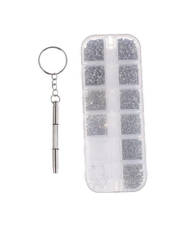 Healeved screw set tiny screws for glasses Mini tools glasses screw-nuts range glasses screws tweezing screws watch stainless steel jewelry repair