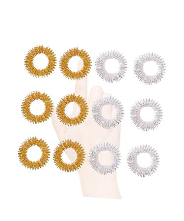Fomiyes 20st finger massage ring toys sensory finger toy stress reduce sensory acupressure finger rings toy toy acupressure ring for the finger mini tools