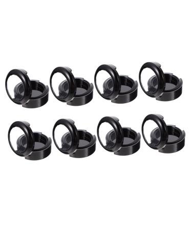 Garneck 8pcs Box Empty Eye Shadow Box Clear Makeup Case Tiny Cosmetic Jars Eyeshadow Holder Travel Bottle Black 4.1x3.8cm