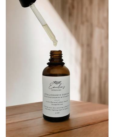 Emilie s Botanicals Anti-ageing Hyaluronic Acid Serum Enriched with Vitamin C and Niacinamide. Treatment for Younger and Healthier Looking Skin 50 ml - Buy Online on GoSupps.com