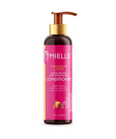 Mielle Organics Pomegranate & Honey Detangling Conditioner  Hydrating & Moisturizer For Dry  Damaged  & Frizzy Hair  Treatment For Thick Curly Wavy Hair Type 4 Hair  12-Fluid Ounces 12 Fl Oz (Pack of 1)
