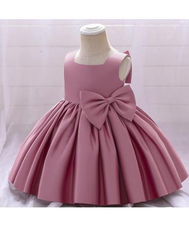 Baby Toddler Flower Girl Dress Princess Bowknot Tutu Gown 18-24 Months - Bean Powder - Buy Online on GoSupps.com