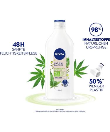 Nivea Natural Balance Organic Hemp Seed Oil & Gentle Care Body Lotion (350 ml) Moisturising Lotion Natural Skin Care for Very Dry Skin - Buy Online on GoSupps.com