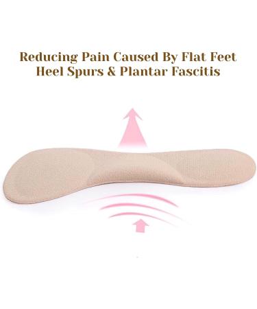 CB 4 Pairs Arch Support Insoles Silicone Gel - Shock Absorption for Women's High Heel Shoes - Nude & Black Style A - Buy Online on GoSupps.com