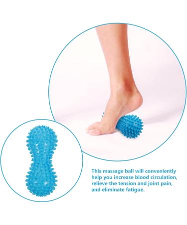 LIOOBO Hedgehog Massage Ball - Foot Roller for Pain Relief & Relaxation | Blue Foot Massager for Arm & Foot Muscle Relief - Buy Online on GoSupps.com