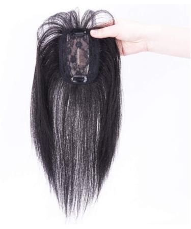 LXUE Realistic Crown Hairpieces with Bangs - Human Hair Clip-in Topper for Women with Hair Loss - 8 Dark Brown 20cm Hairpiece - Buy Online on GoSupps.com