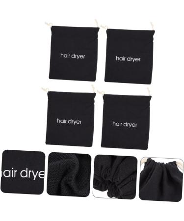 PLAFOPE 4pcs Hair Dryer Storage Bag Hair Dryer Carrying Bags Hair Waver Tool Hair Bag Cloth Bag Fabric Black - Buy Online on GoSupps.com