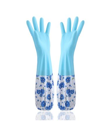 Aruicheng household gloves reusable cleaning gloves Waterproof rinse gloves gloves for kitchen bathroom dishwashing laundry car size L
