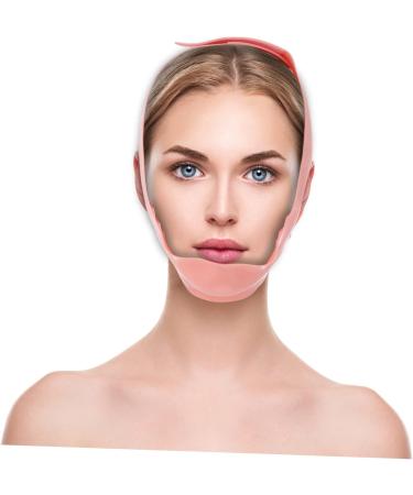 Angoily Silicone Beauty Woman Chin Strap Face Belt Facial Slimming Broom Stick Witch Sign Face Tape Lift Chin Lift V-belt Silica Gel Pink Anti-aging Small Powder - Buy Online on GoSupps.com