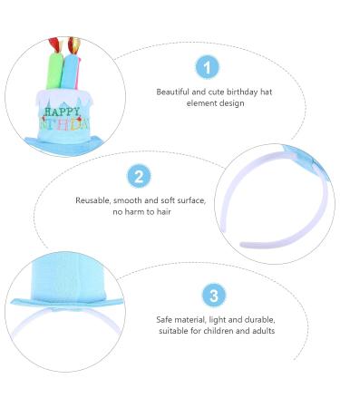 Lurrose Blue Happy Birthday Cake Headdress | Birthday Hat Headband for Family Party Supplies - Shop Now! - Buy Online on GoSupps.com