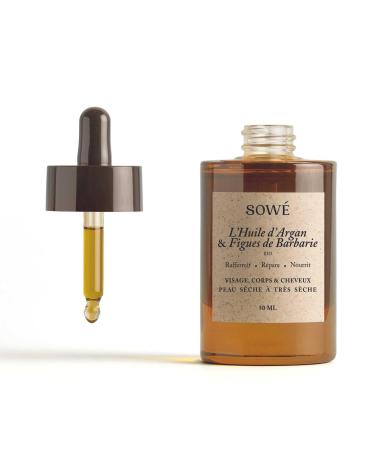 PURE ARGAN OIL AND BARBARIE FIG - ORGANIC VIRGIN AND COLD PRESSED - 50ML - Firming and Nourishing Oil - Face Body and Hair (Yellow)