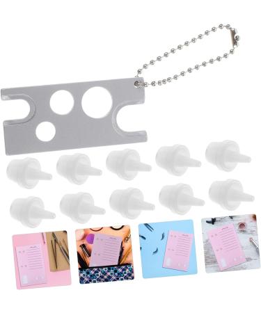 FRCOLOR 1 Set Grafting Eyelash Tool Flat Bottle Opener Lash Glue Bottle Plug Essential Oil Key Tool Lash Adhesive Remover Lash Glue Rings Essential Oil Opener Metal Roller Plastic Bottle - Buy Online on GoSupps.com