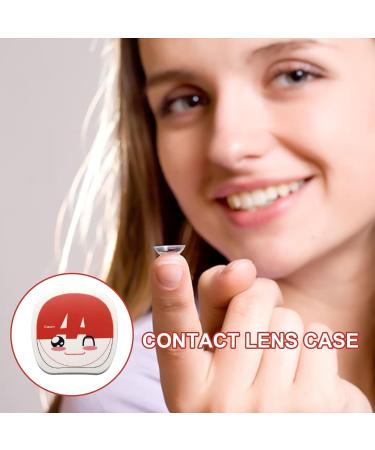 Buy Cute Cartoon Contact Lens Box Holder - Mini Storage Set for Left/Right Eye - Perfect for Outdoor Use | International Shipping Available - Buy Online on GoSupps.com