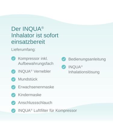 Inqua Inhaler for Adults & Children | Nebulizer Inhalation Device with Masks Mouthpiece & NACL Solution International Shipping Available - Buy Online on GoSupps.com