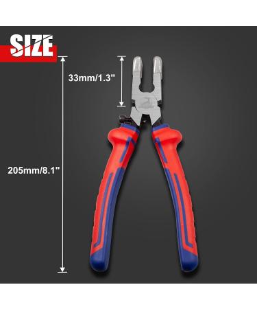 GOLD DEER 8 Glass Running Pliers for Cutting Glass Curved Jaws Glass  Cutting Tools with Rubber Tips and Allen Key Heavy Duty Key Fob Pliers for  Key Fob Hardware Install and Stained