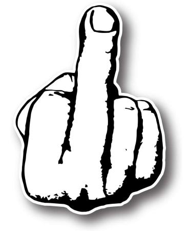 Middle Finger Sticker - Fun and Durable Decal for Personalizing Your Items - Buy Online on GoSupps.com