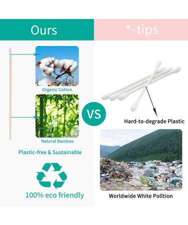 200 PCS Long Wooden Cotton Swabs - Multi-Use Cleaning Sticks with Wood Handle for Makeup, Baby Care, and Home Accessories - Buy Online on GoSupps.com