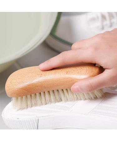 HEALIFTY Natural Beech Bristle Scrub Brush Household Laundry Brush Washing Clothes Brush Shoes Wash Brush - Buy Online on GoSupps.com