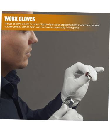 minkissy 24 Pairs Safety Work Handling Art Working Glove Safty Industrial Hand Care Household Coin White Clean - Buy Online on GoSupps.com