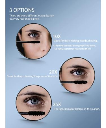 OMIRO 20X Magnifying Mirror and Eyebrow Tweezers Kit with Suction Cups - Travel Set - Buy Online on GoSupps.com