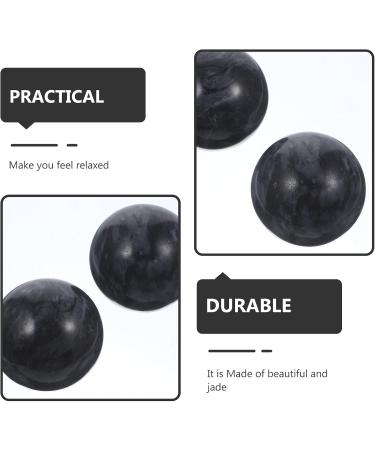 Supvox 2pcs Black Jade Baoding Balls - Chinese Health Massage & Stress Relief Exercise for Hands & Wrists - Buy Online on GoSupps.com