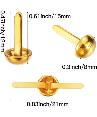 500 Pieces Paper Brass Fasteners Brass Brads Round Fasteners for Kids Craft Art Crafting School Project Decorative Scrapbooking DIY Supplies(Golden 0.3 x 0.6 Inch) Golden 0.3 x 0.6 Inch - Buy Online on GoSupps.com