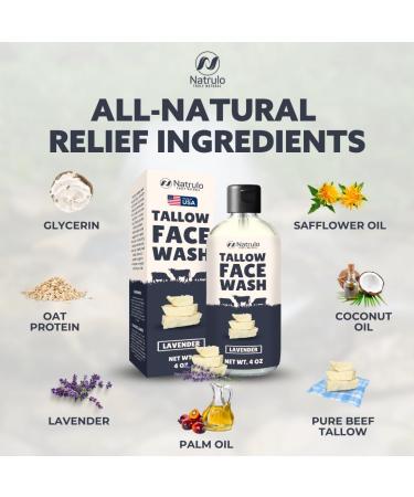 Beef Tallow Soap All Natural Grass Fed Tallow Face Wash Moisturizing, Exfoliating Face Cleanser Great for Eczema, Dry, Itchy, Sensitive Skin Handcrafted Bath Soap for Adults, Kids, Made in USA - Buy Online on GoSupps.com
