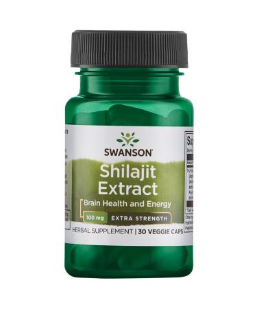 Swanson Extra Strength Shilajit Extract 100 Milligrams 30 Veg Capsules