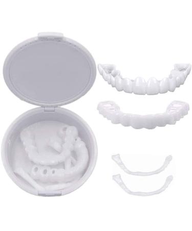 Veneers dentures immediately temporary teeth dentures cosmetic teeth lower and upper cosmetic veneers snap on comfort fit quickly dentures for bad tea 2pcs