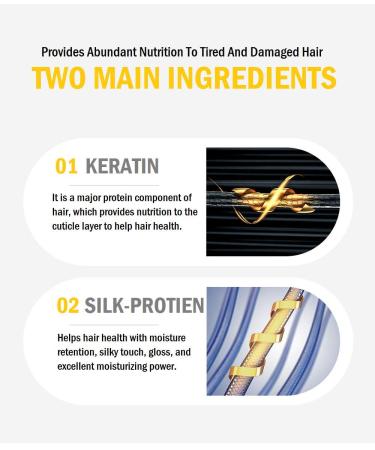KERATIN SILK PROTEIN HAIR SHAMPOO 700ml - Nourishing & Repairing Shampoo for Healthy Hair | International Shipping - Buy Online on GoSupps.com