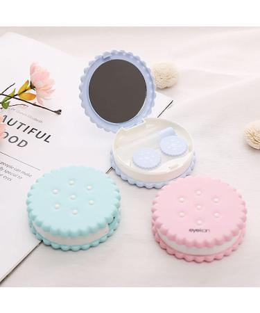 FCSHFC Creative Round Contact Lens Container - High Quality Biscuit Box for Beauty Care (Color: A) | International Shipping - Buy Online on GoSupps.com
