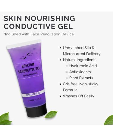 Joey Healy Face Renovation Device | Microcurrent Facial Sculpting & Skin Tightening Gel with Hyaluronic Acid | Anti-Aging Solution for Radiant Skin - Buy Online on GoSupps.com