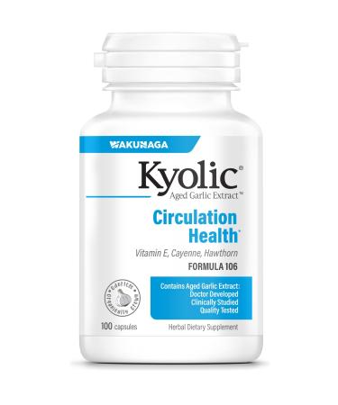 Kyolic Aged Garlic Extract Formula 106, Circulation Health, 100 Capsules (Packaging May Vary) 100 Count (Pack of 1) - Buy Online on GoSupps.com